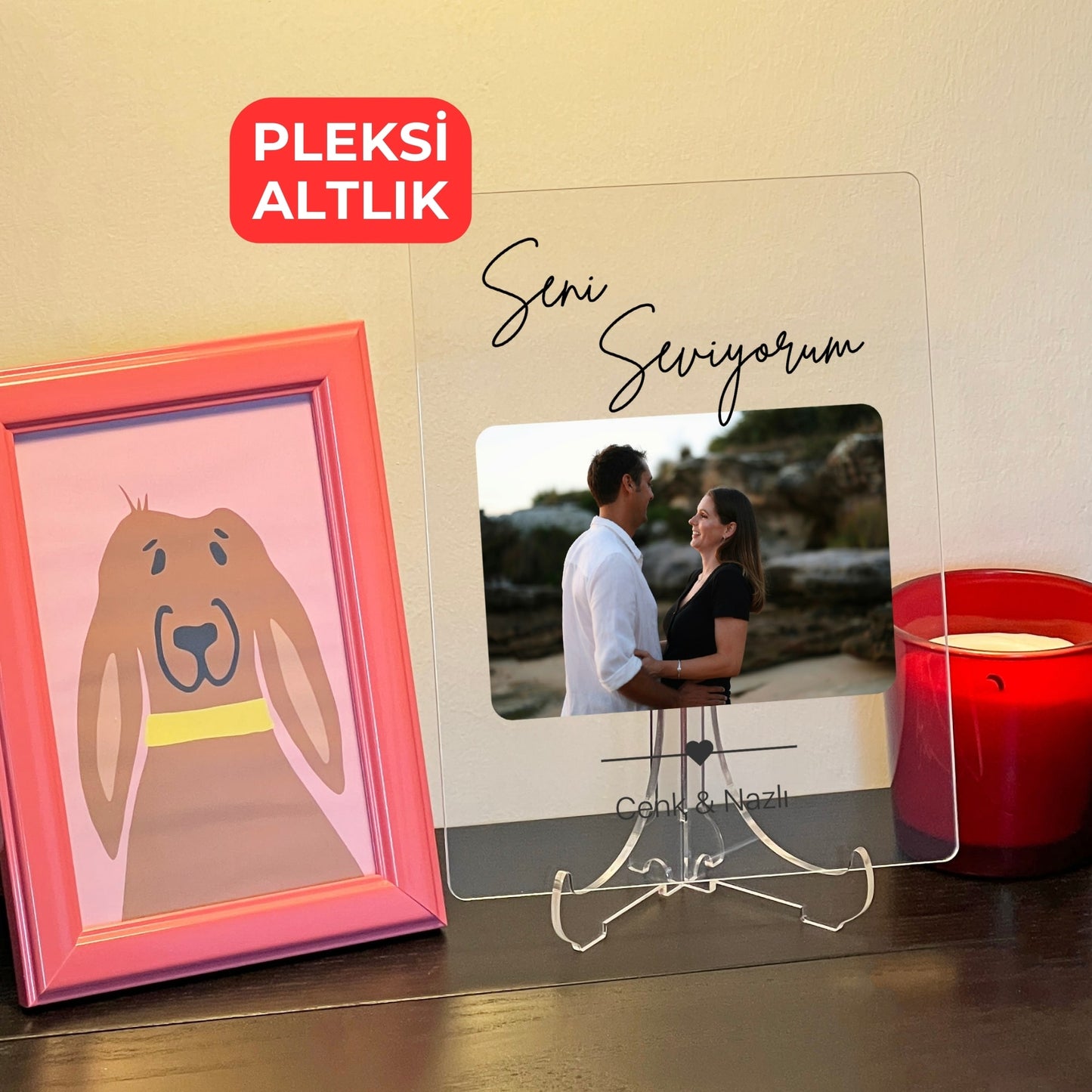 Kişiye Özel Seni Seviyorum Akrilik Fotoğraf Tablosu