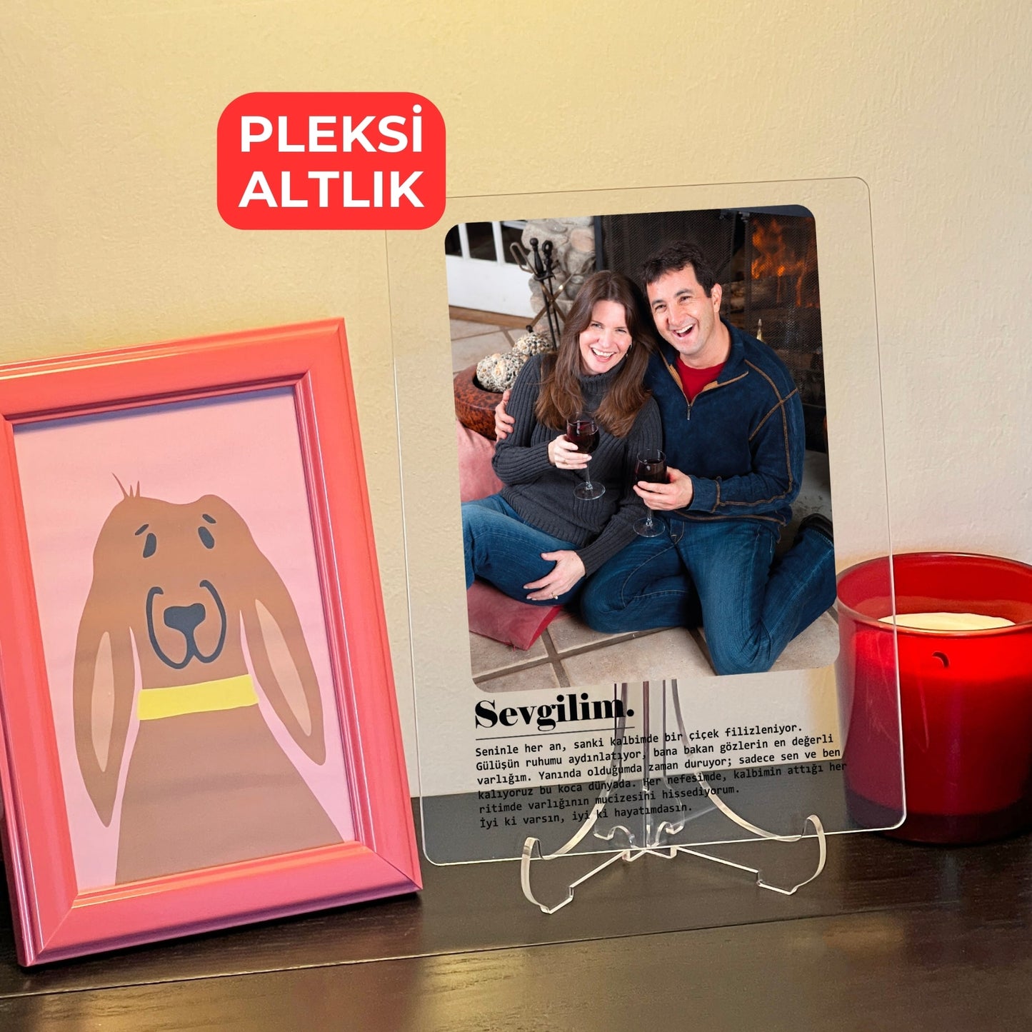 Kişiye Özel Sevgilim Akrilik Tablo