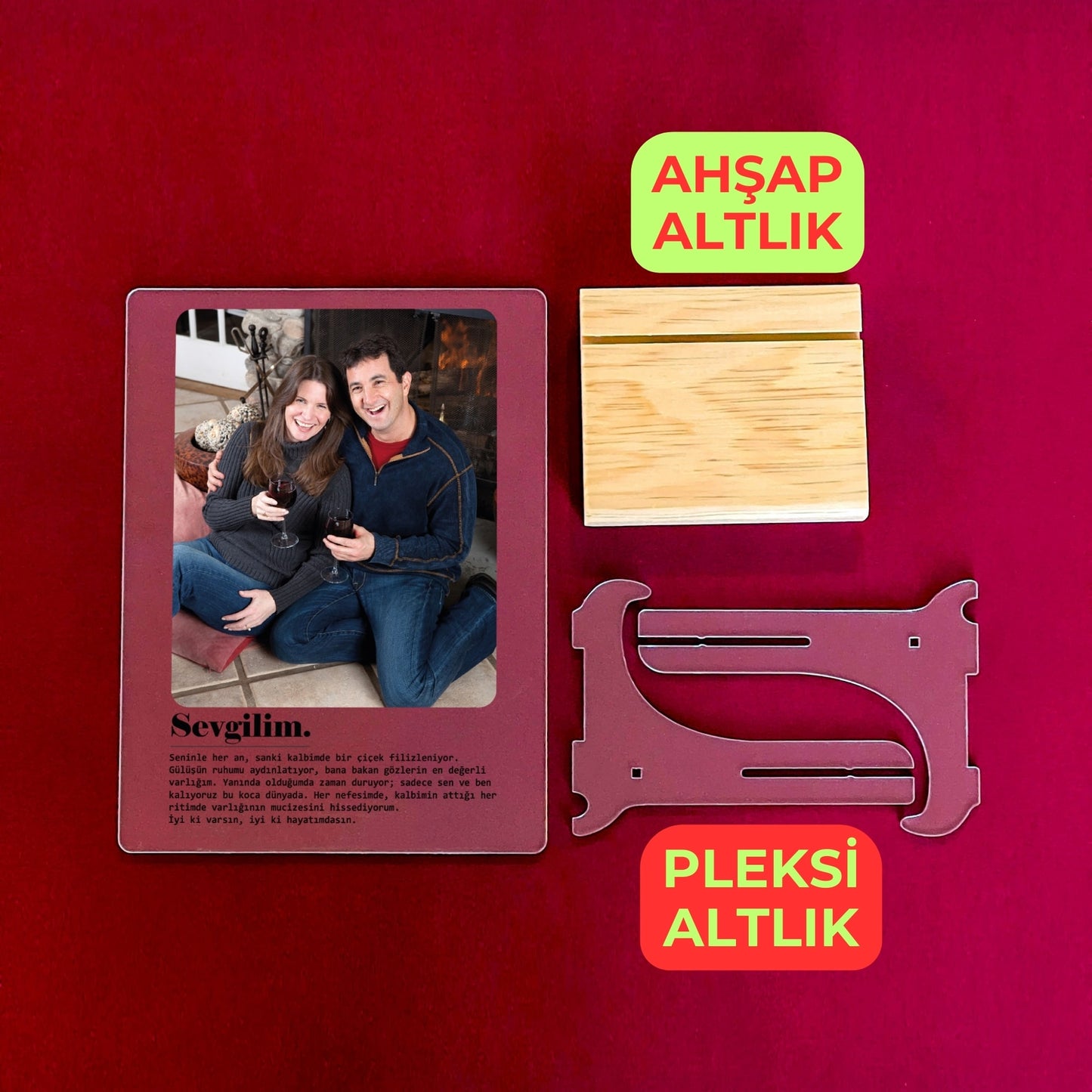 Kişiye Özel Sevgilim Akrilik Tablo