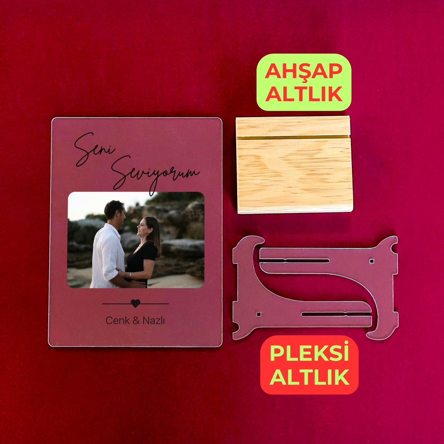 Kişiye Özel Seni Seviyorum Akrilik Fotoğraf Tablosu