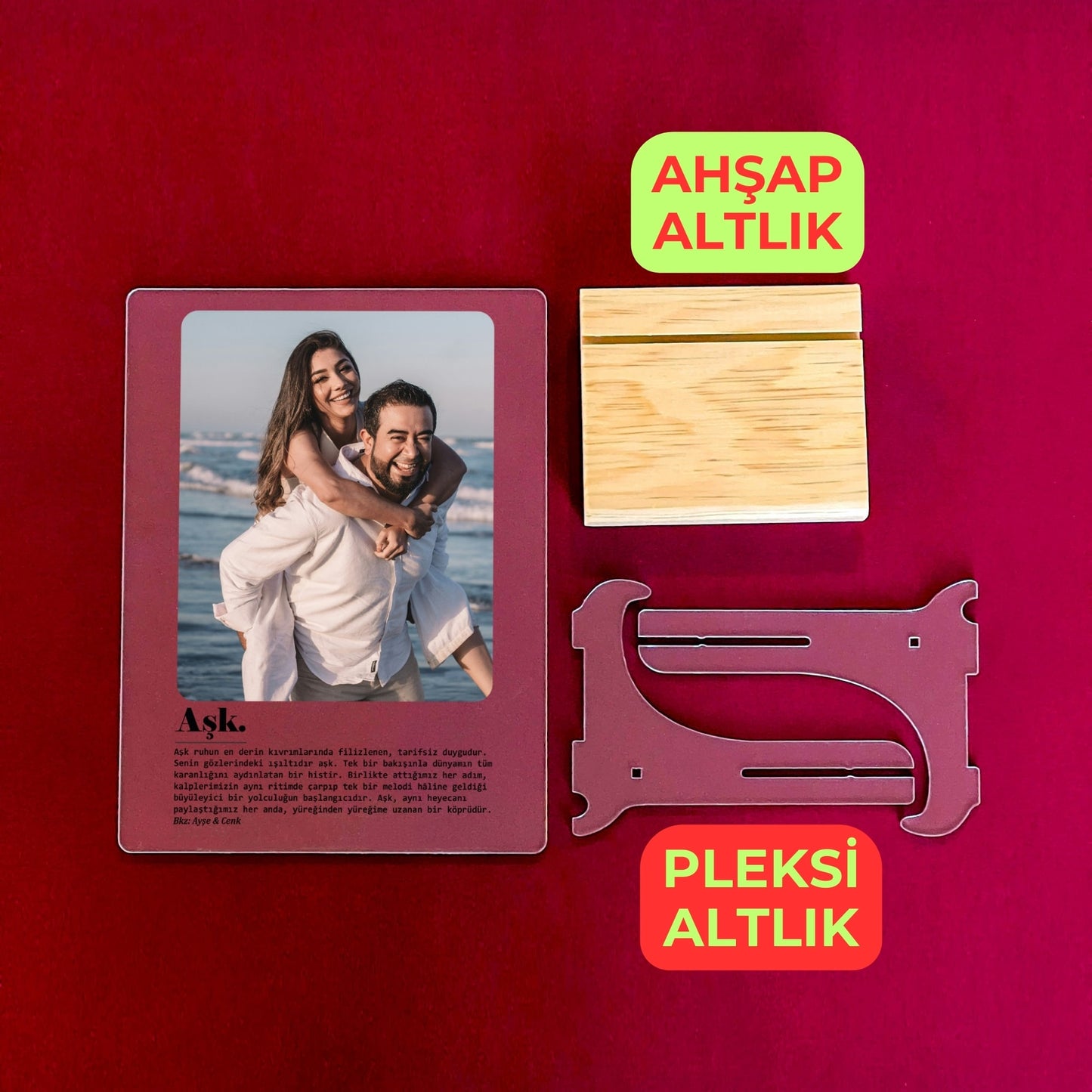 Kişiye Özel Aşk Temalı Akrilik Tablo