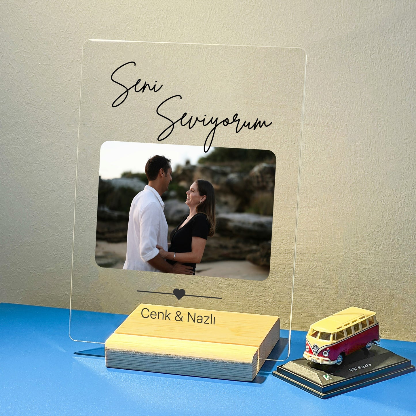 Kişiye Özel Seni Seviyorum Akrilik Fotoğraf Tablosu