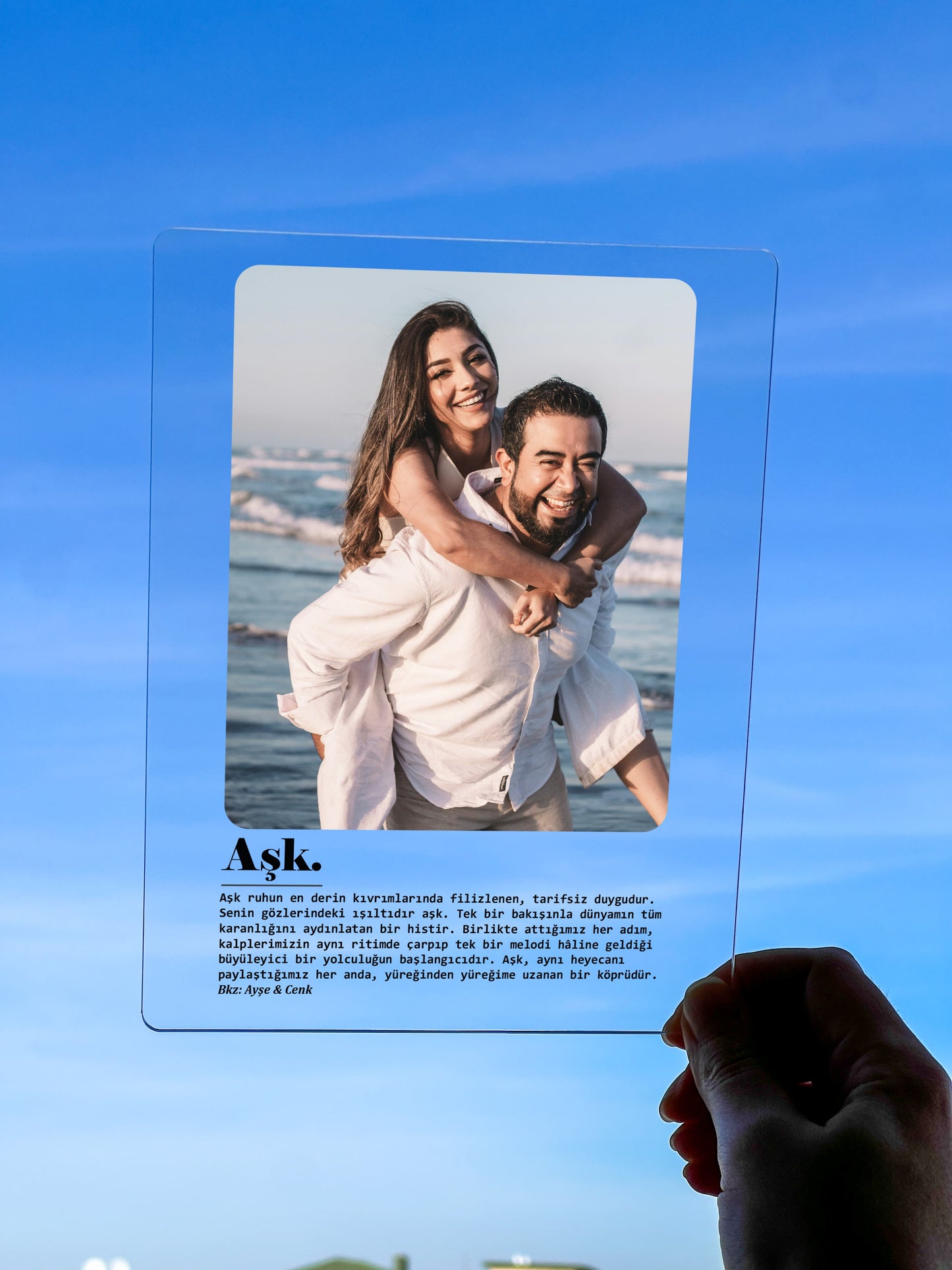 Kişiye Özel Aşk Temalı Akrilik Tablo