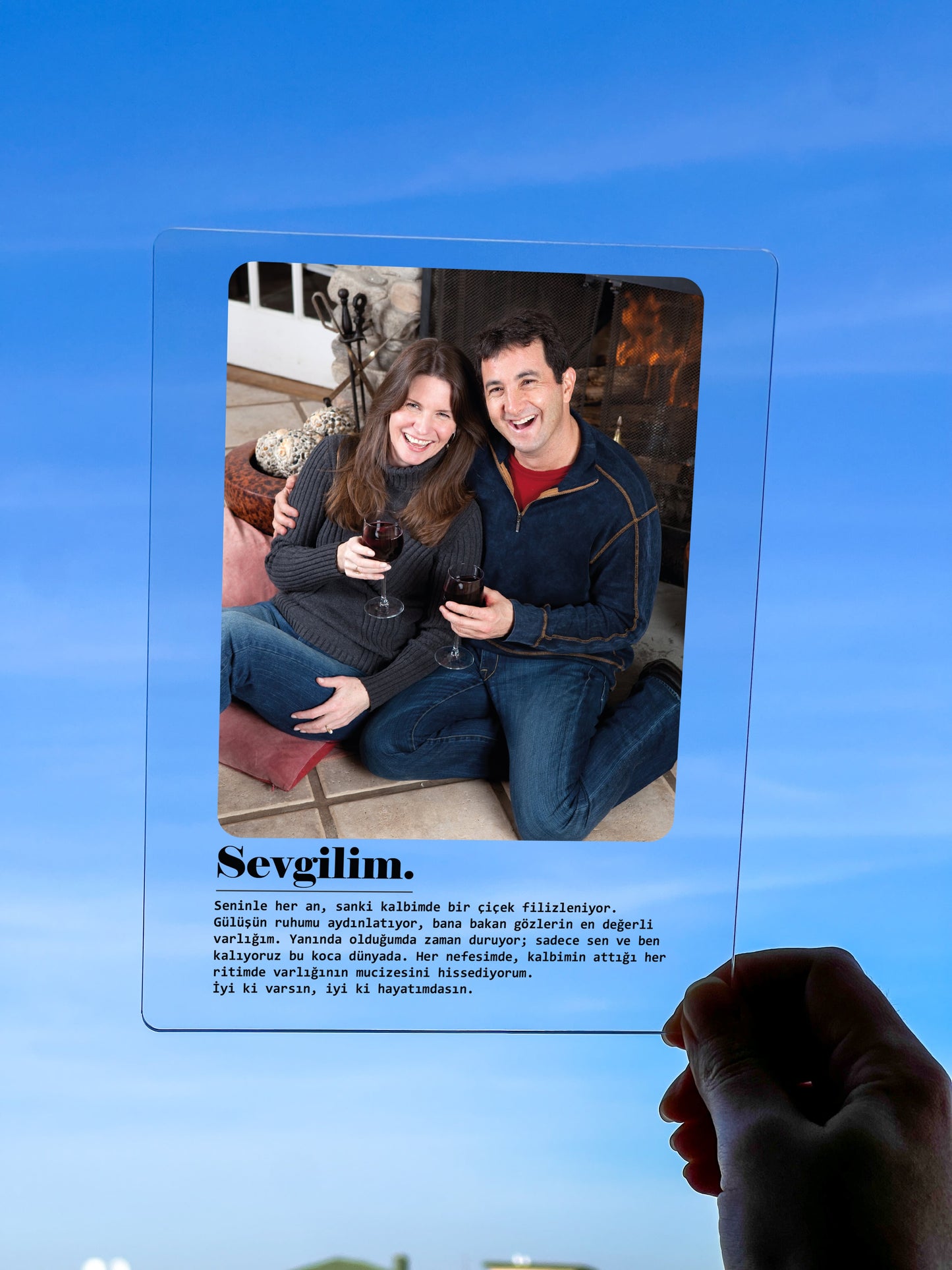 Kişiye Özel Sevgilim Akrilik Tablo