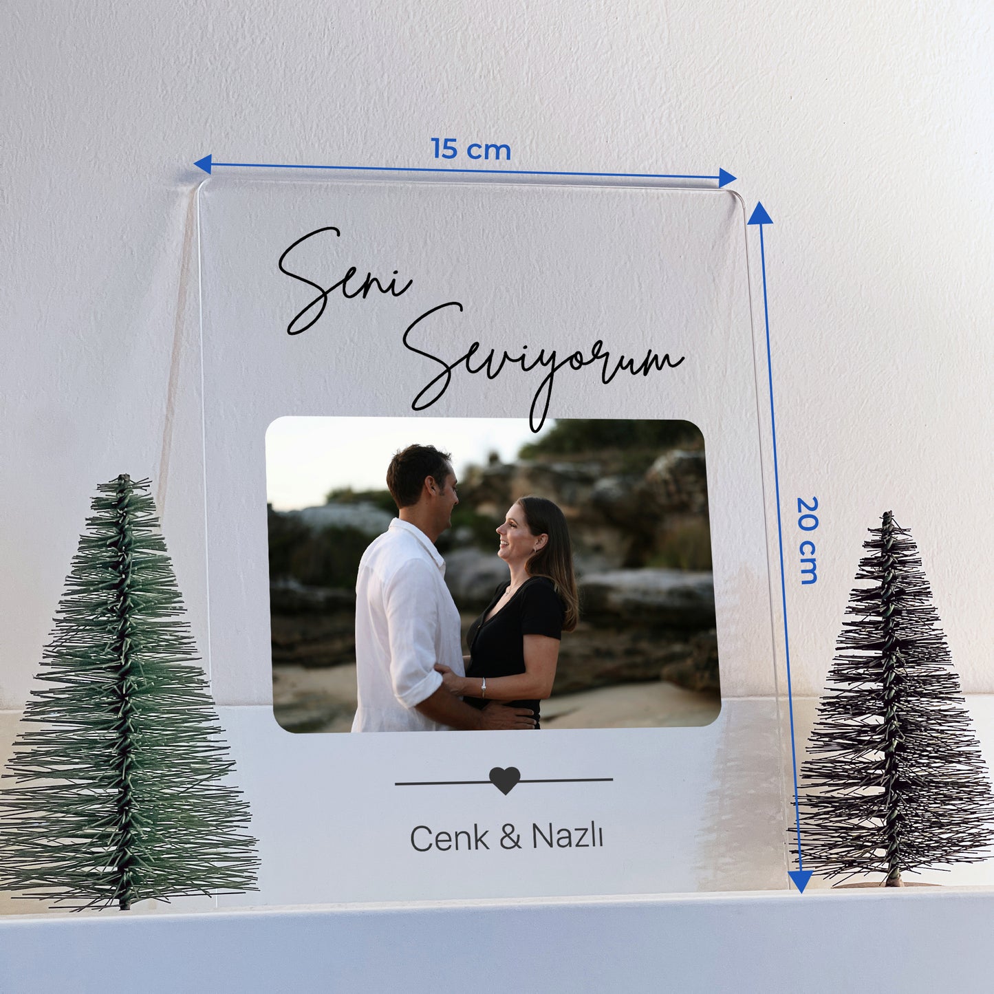Kişiye Özel Seni Seviyorum Akrilik Fotoğraf Tablosu