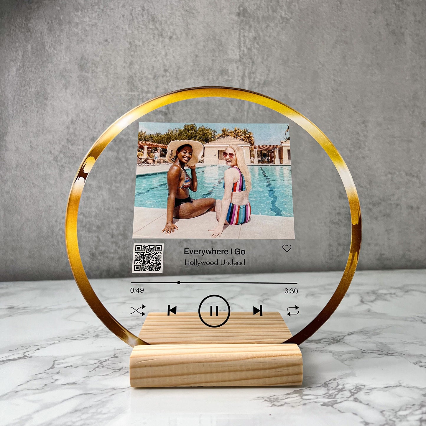 Spotify Müzik Plak Yuvarlak Saydam