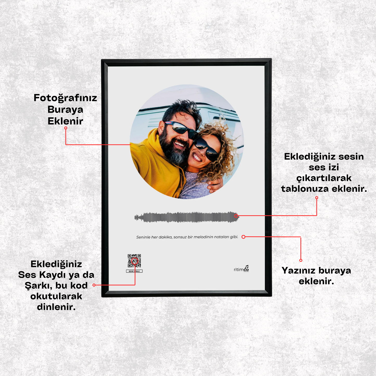 30x40 Sesli Tablo - Ses izi Tablo